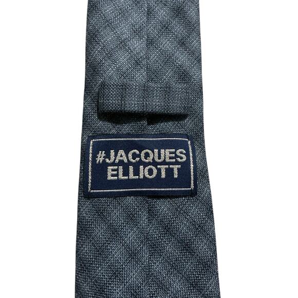 Jacques Elliott Blue Textured Plaid Tie Men’s Necktie 61” Long 3” Wide - Picture 3 of 6